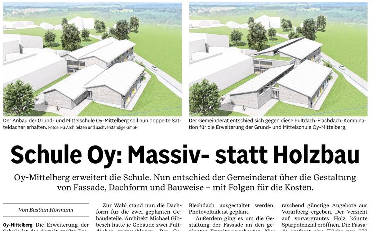 Erweiterung Schule Oy-Mittelberg